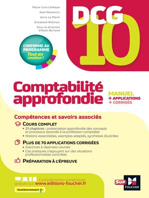 cover image of DCG 10--Comptabilité approfondie--13e édition--Manuel et applications